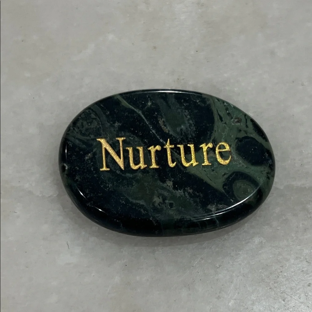 Inspirational Stone Set with Gold Lettering